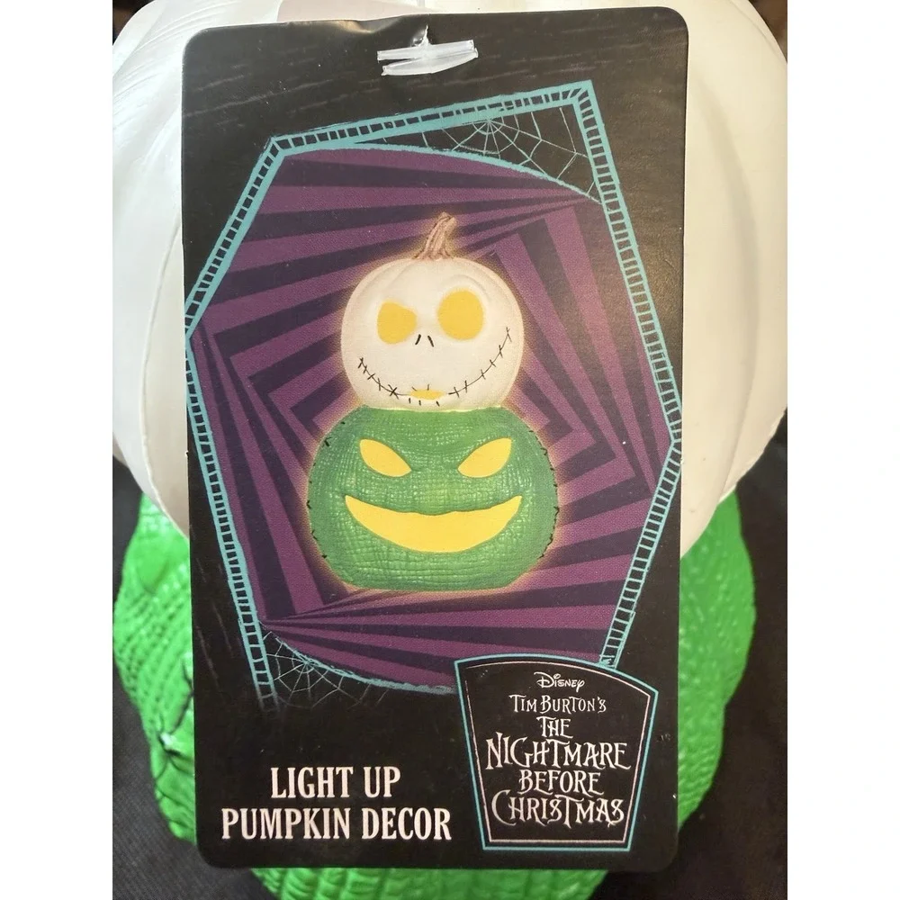 Nightmare Before Christmas Light Up Blow Mold Oogie Jack Pumpkin 11
